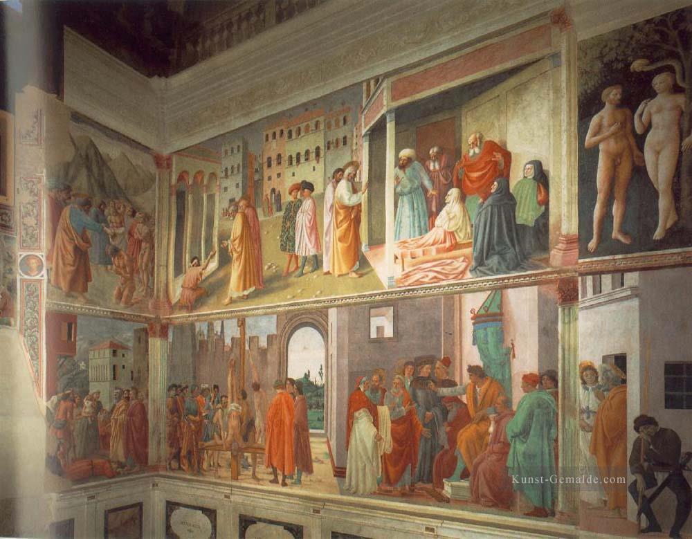 Fresken in der Cappella Brancacci sehen rechts Christianity Quattrocento Renaissance Masaccio Ölgemälde